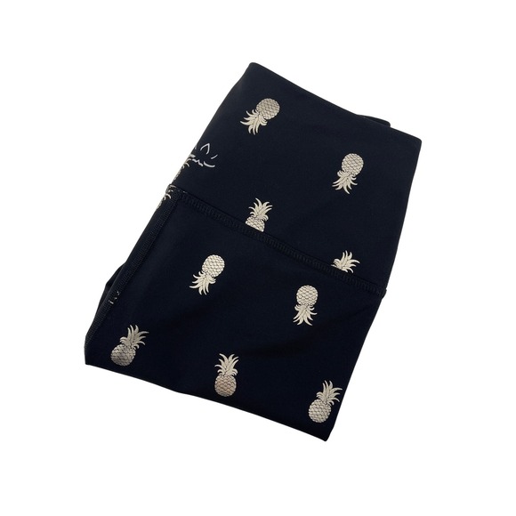 Beyond‎ Yoga Black Gold Pineapple Print Leggings High Waisted Size S - Picture 4 of 9